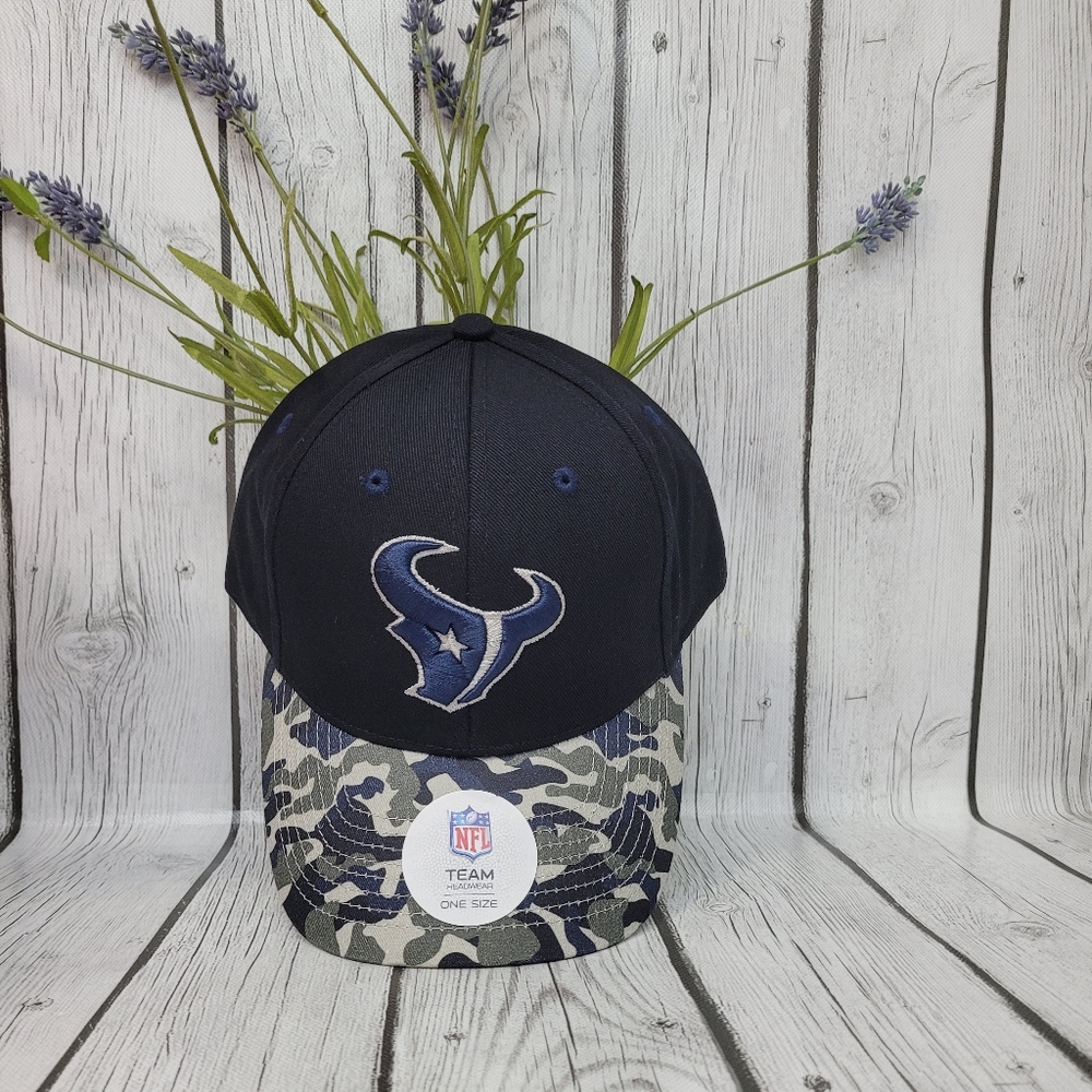 Brand New Houston Texans Camo Hat Blue/ Camo print, OS